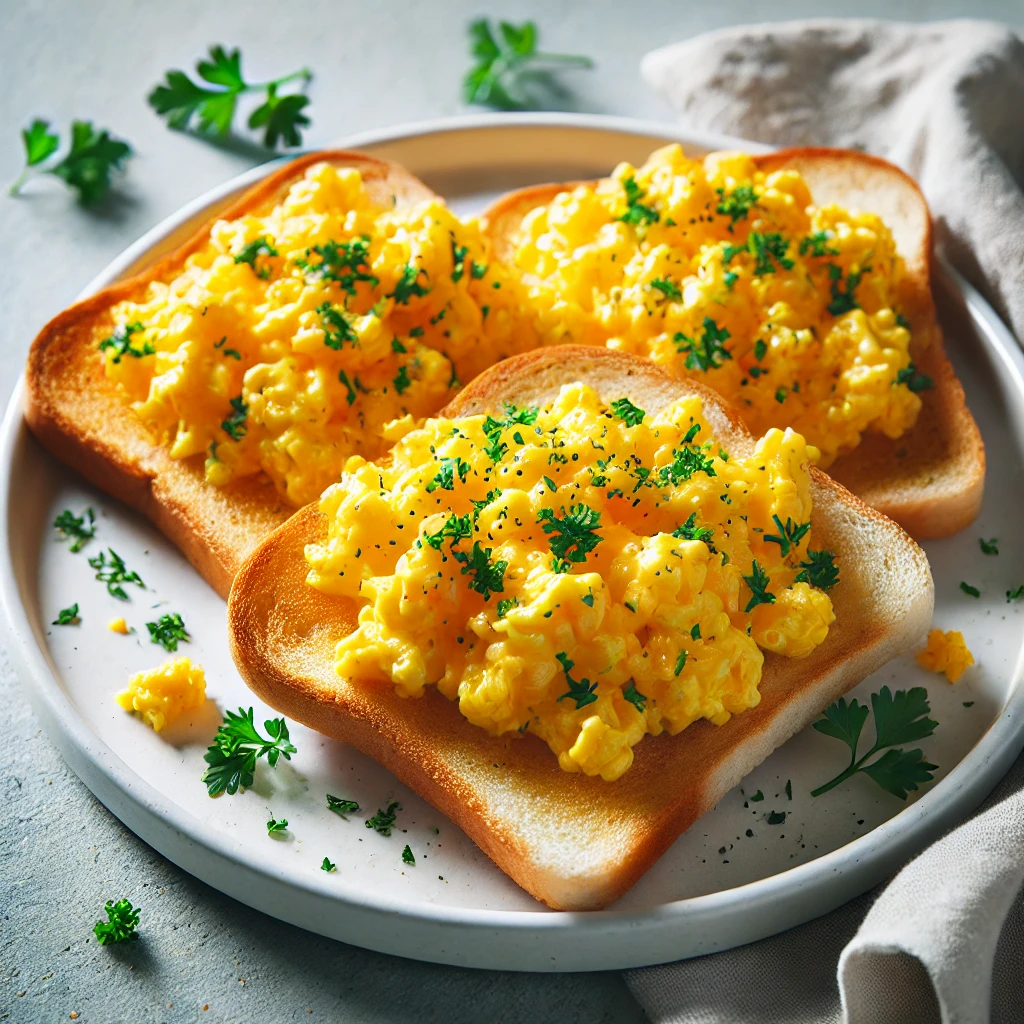 Scrambled eggs on toast – Choline-rich eggs for improved concentration and focus.
